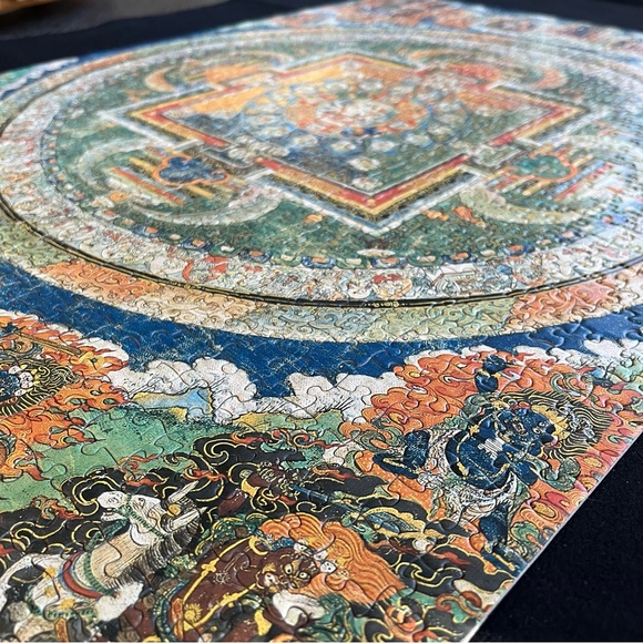 1000 Piece Challenging Puzzle Tibetan Buddhist Mandala Made By Pomegranate Puzzl - Picture 4 of 10